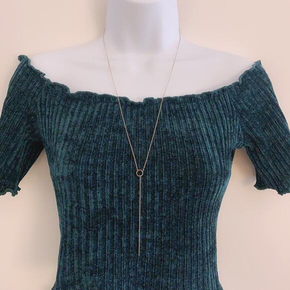 Dogeared Women's Karma Small Ring Y-Shaped Necklace, 28" - Picture 1 of 3